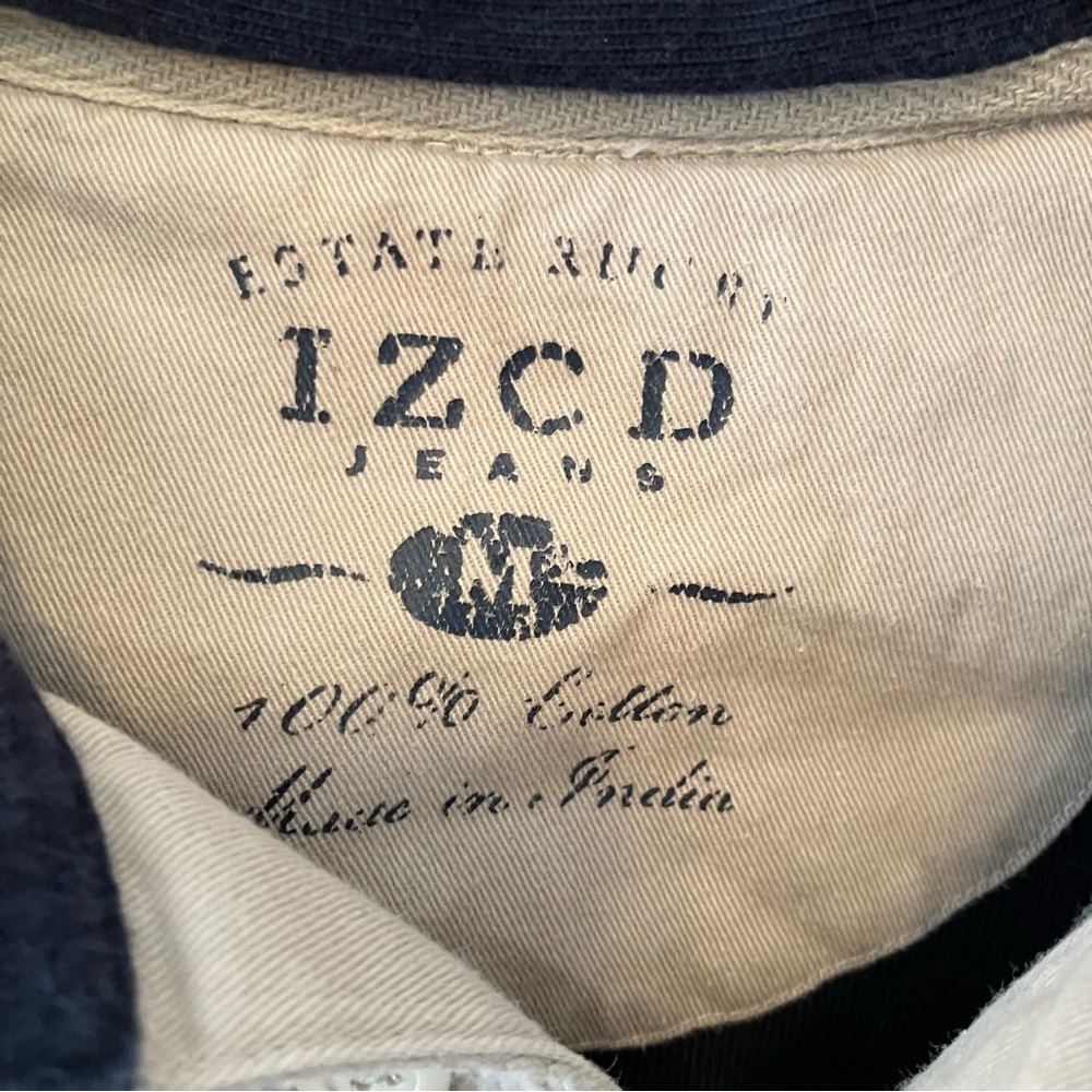 VTG Izod Rugby Polo Men’s M Striped Long Sleeve Green Blue Preppy Y2K Logo - Picture 3 of 4